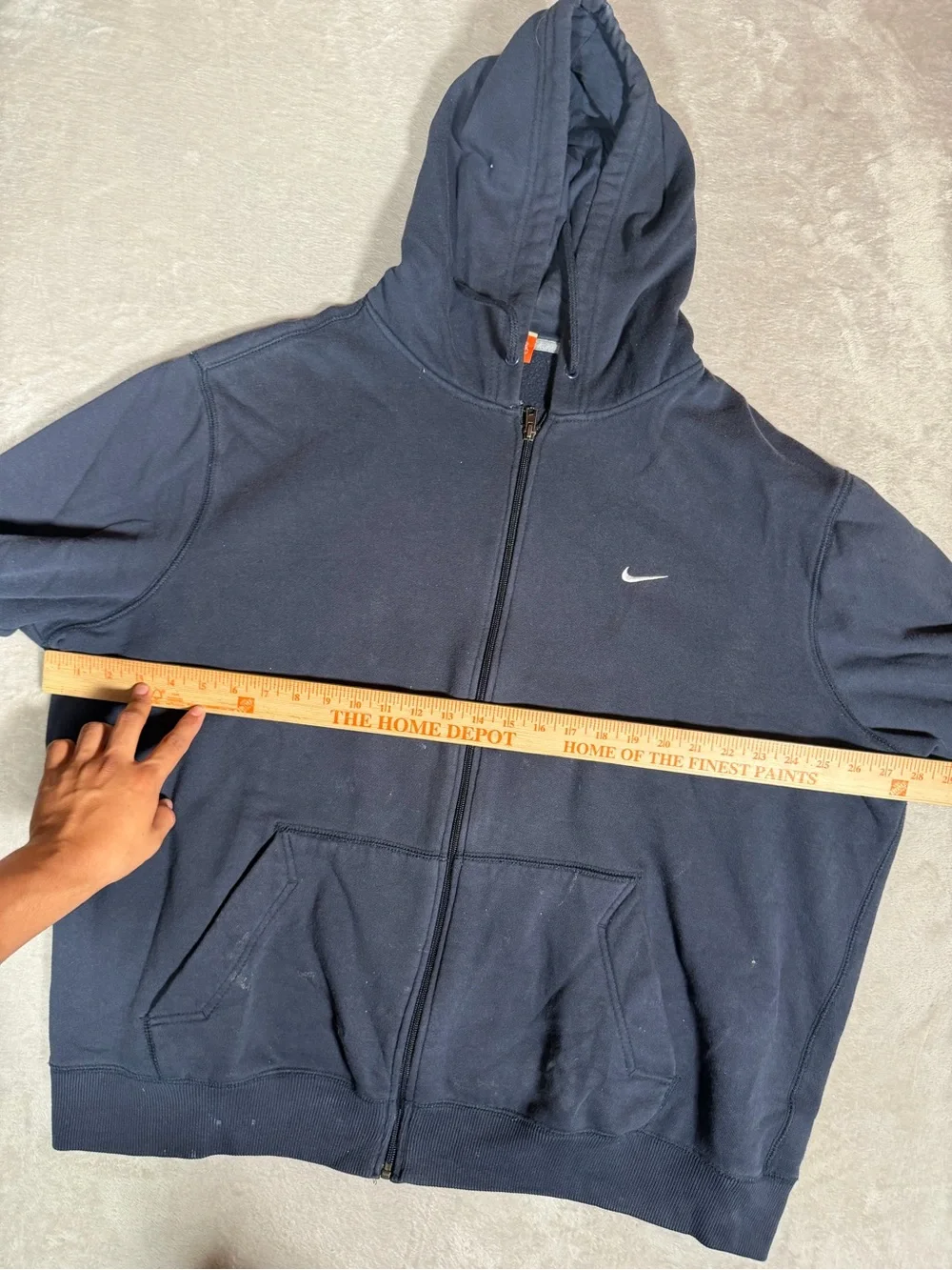 Nike Men's Dark Navy Full-Zip Hooded Sweatshirt